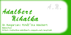 adalbert mihalka business card